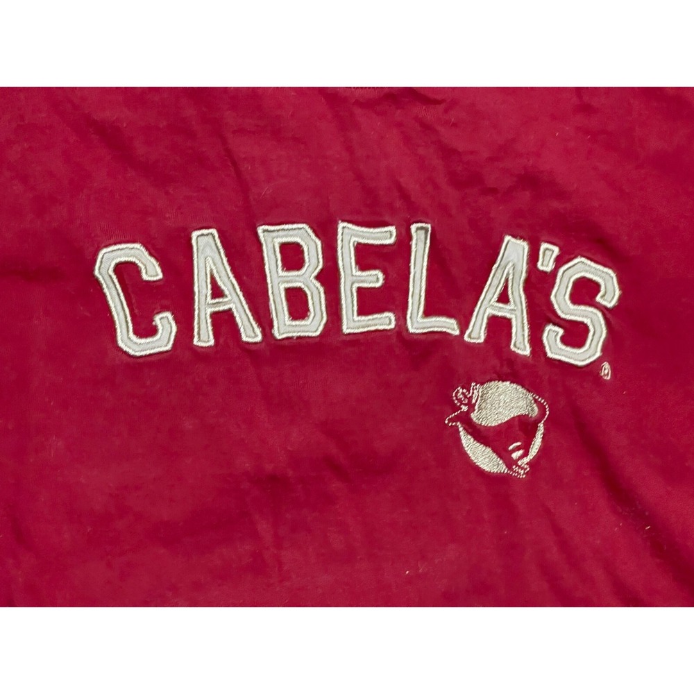 Cabela's Shirt, Men's Size Large, Red, Logo, Short Sleeve, Crew Neck - Picture 5 of 10